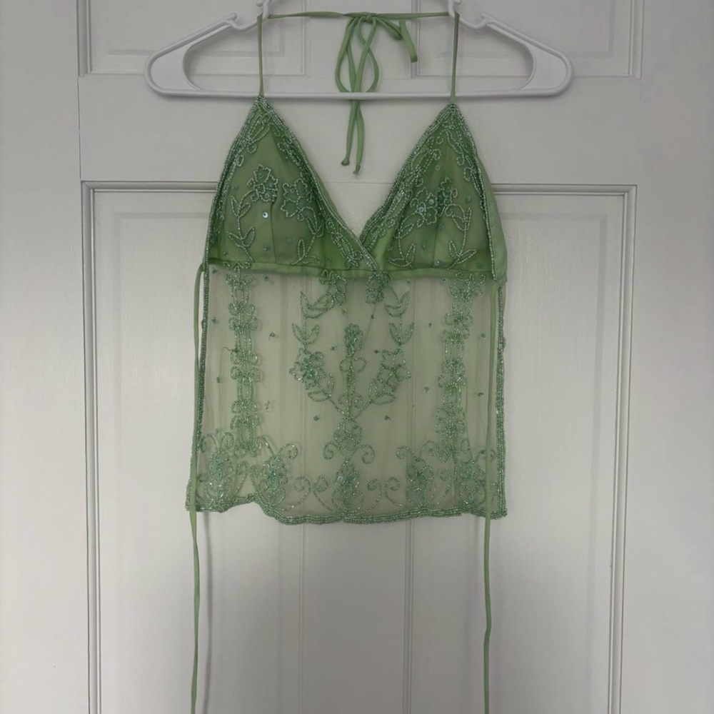 Wet Seal Light Green Halter Top